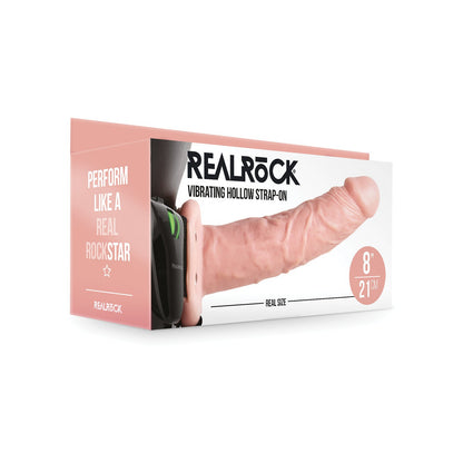 Shots RealRock Vibrating Hollow Strap-On With Balls