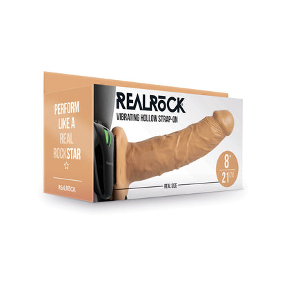 Shots RealRock Vibrating Hollow Strap-On With Balls