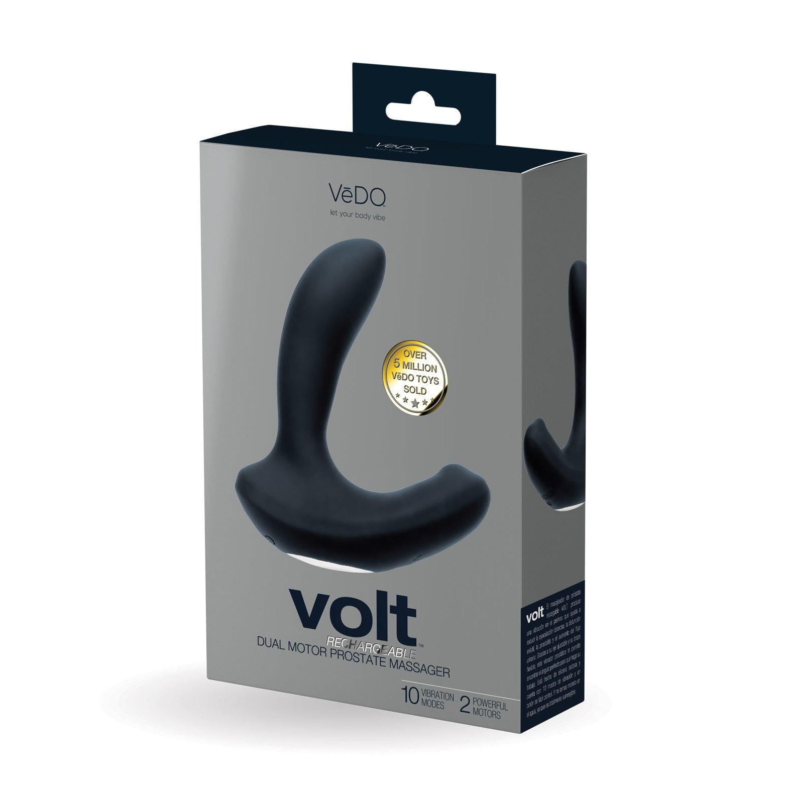 VeDo Volt Rechargeable Prostate Vibe - Black Adam's Toy Box VeDo Volt Rechargeable Prostate Vibe - Black Adam's Toy Box