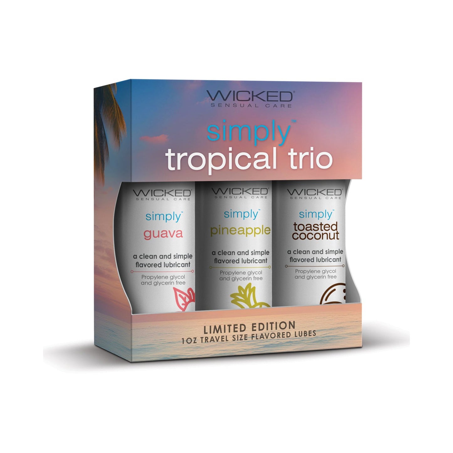 Wicked Sensual Care Tropical Trio Travel Size Flavored Lubes