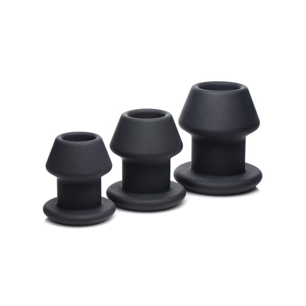 Master Series Gape-Grommets 3 pc Hollow Silicone Anal Dilator Set