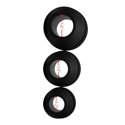 Master Series Gape-Grommets 3 pc Hollow Silicone Anal Dilator Set