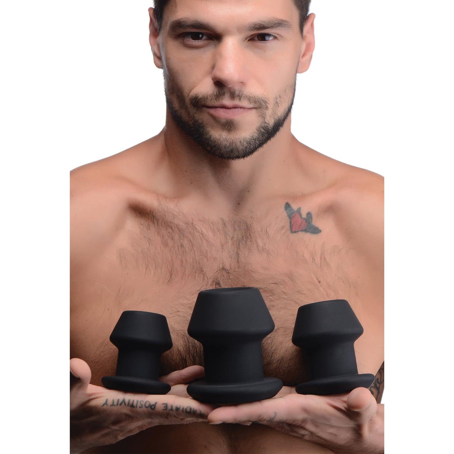 Master Series Gape-Grommets 3 pc Hollow Silicone Anal Dilator Set