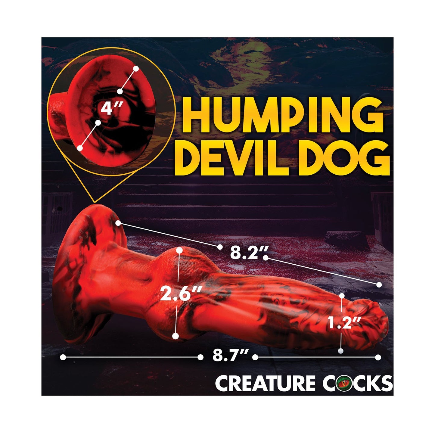 Creature Cocks Hell-Wolf Thrusting & Vibrating Silicone Dildo