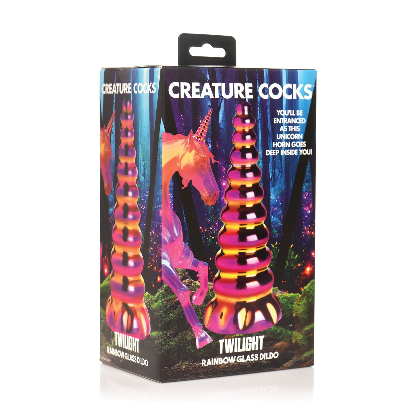 Creature Cocks Twilight Rainbow Glass Dildo