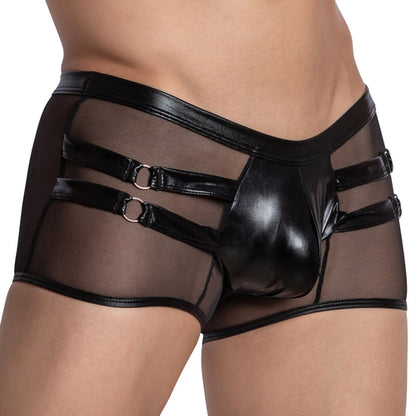 Miami Jock Boxer Shiny Leather Pouch