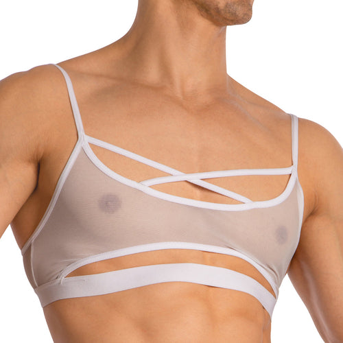 Secret Male SMA029 See Through Cross Strap Tops