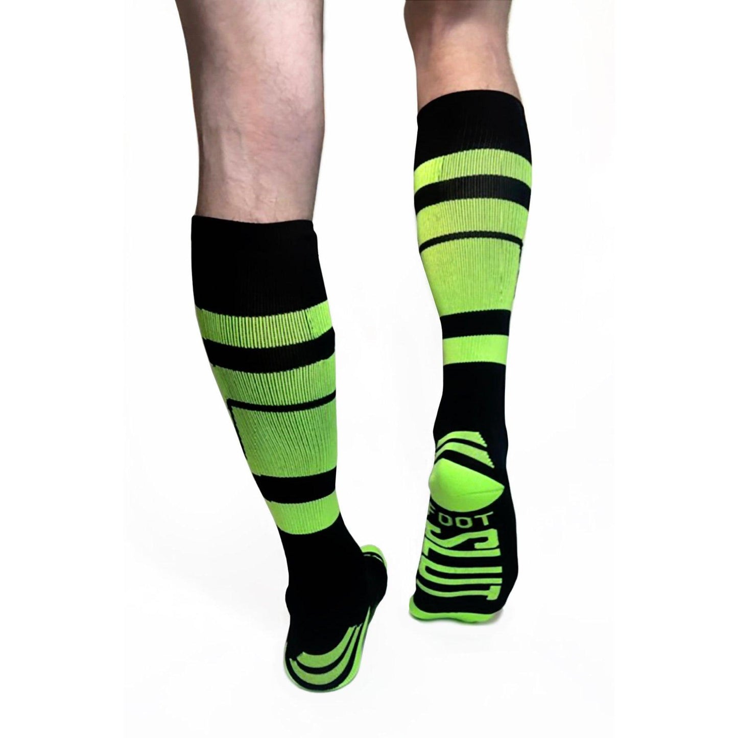 KNEE HIGH SOCKS | Hidden Pockets | NEON GREEN