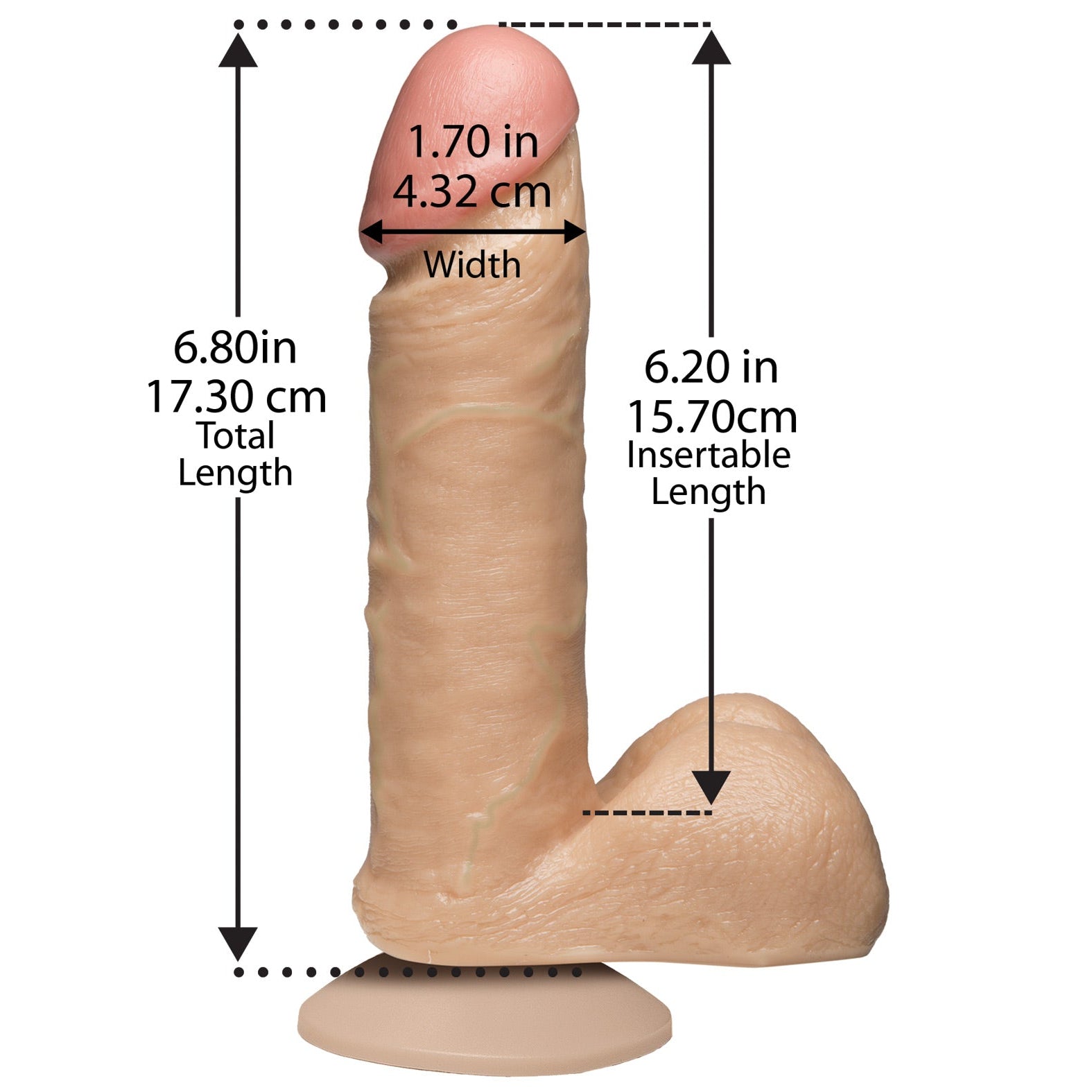 6" Realistic Cock With Balls