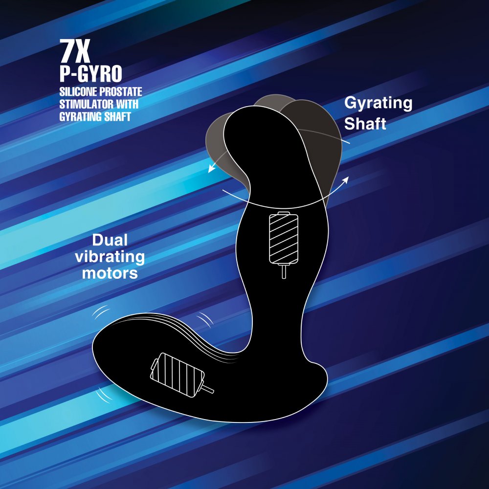 Alpha Pro 7x P-Gyro Prostate Stimulator w/Rotating Shaft