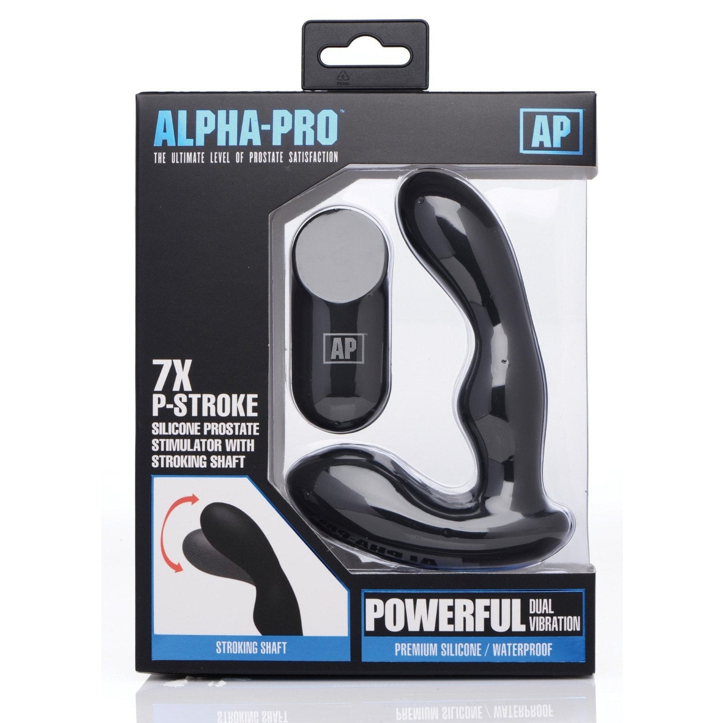 Alpha Pro 7x P-Stroke Prostate Stimulator w/Stroking Shaft