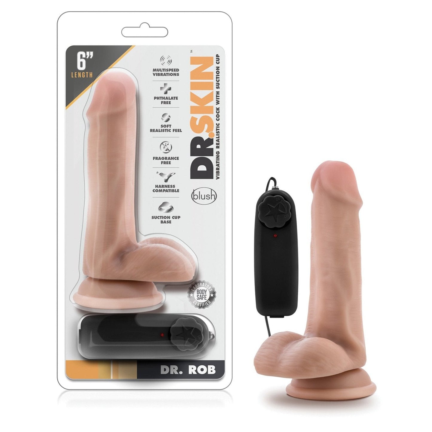 Blush Dr. Skin 6" Cock w/Suction Cup