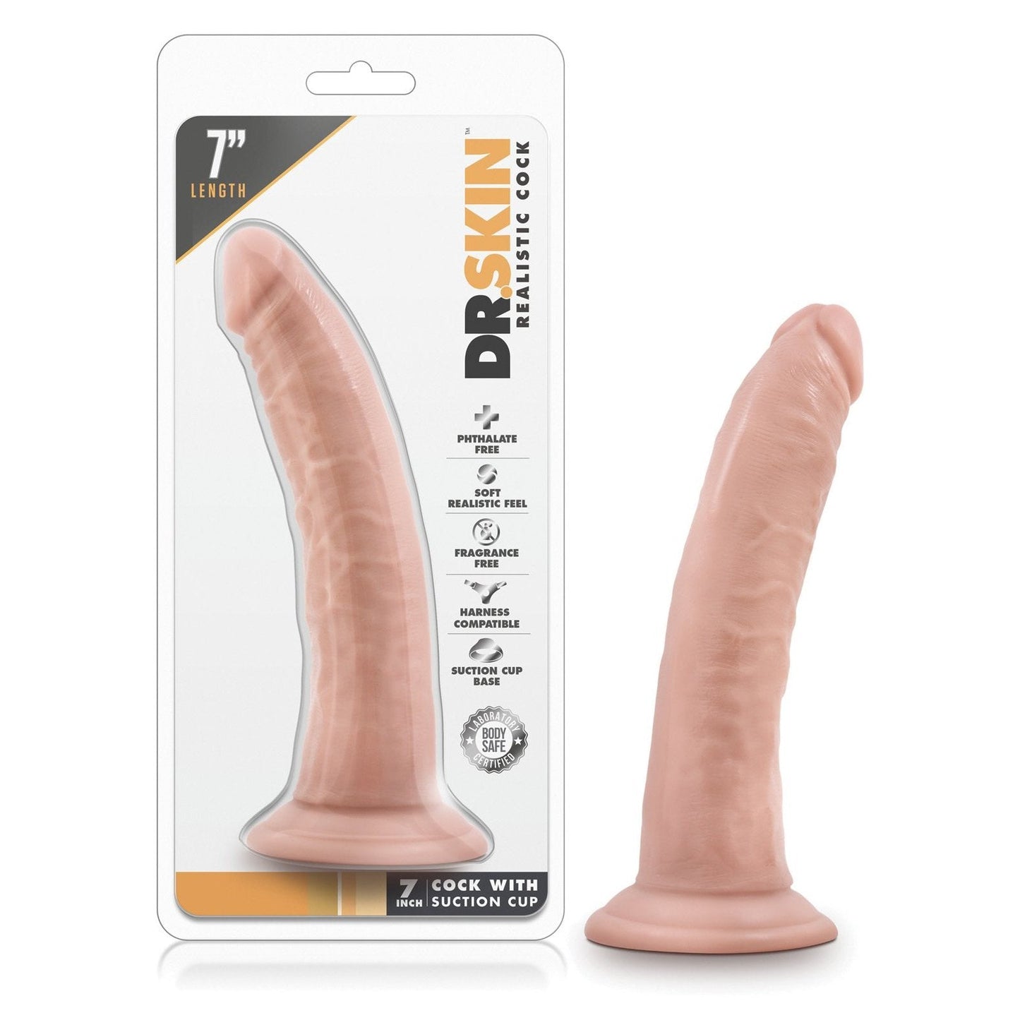 Blush Dr. Skin 7" Cock w/Suction Cup