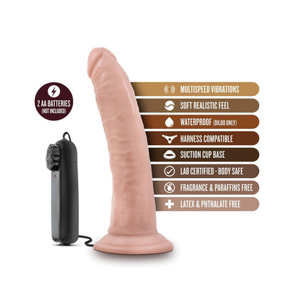 Blush Dr. Skin Dr. Dave 7" Cock w/Suction Cup