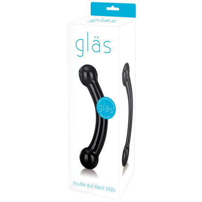 Glas Double Bull Glass Dildo - Black