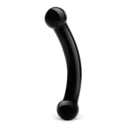 Glas Double Bull Glass Dildo - Black