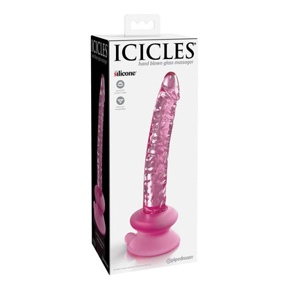 Icicles No. 86 Hand Blown Glass Massager with Suction Cup