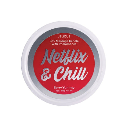 Jelique Massage Candle - 4 oz Netflix & Chill Berry Yummy