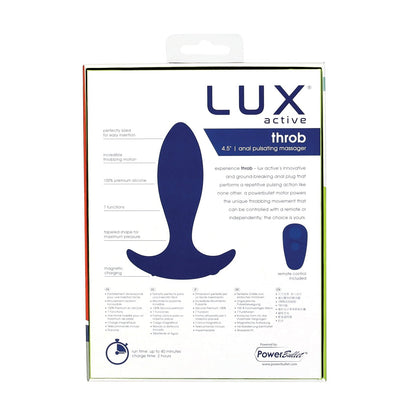 Lux Active Throb Anal Vibrating Massager With Remote