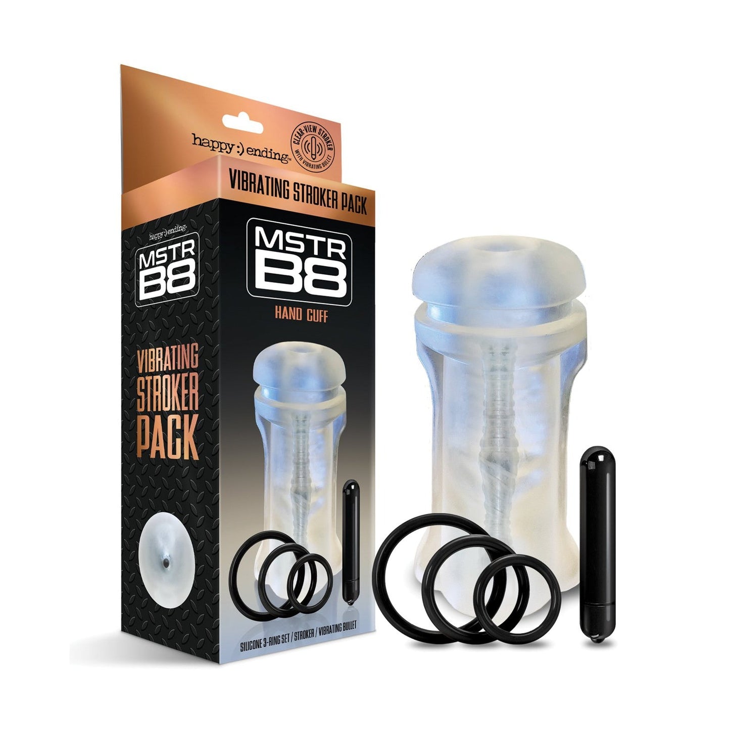 MSTR B8 Vibrating Stroker Pack Hand Cuff - Kit of 5