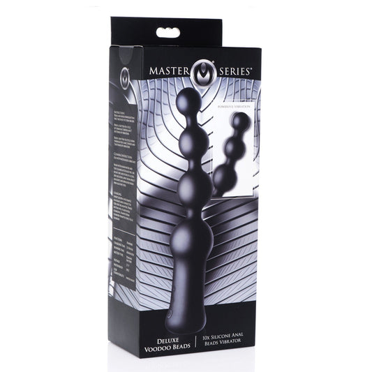 Master Series Deluxe Voodoo Beads 10x Silicone Anal Beads Vibrator