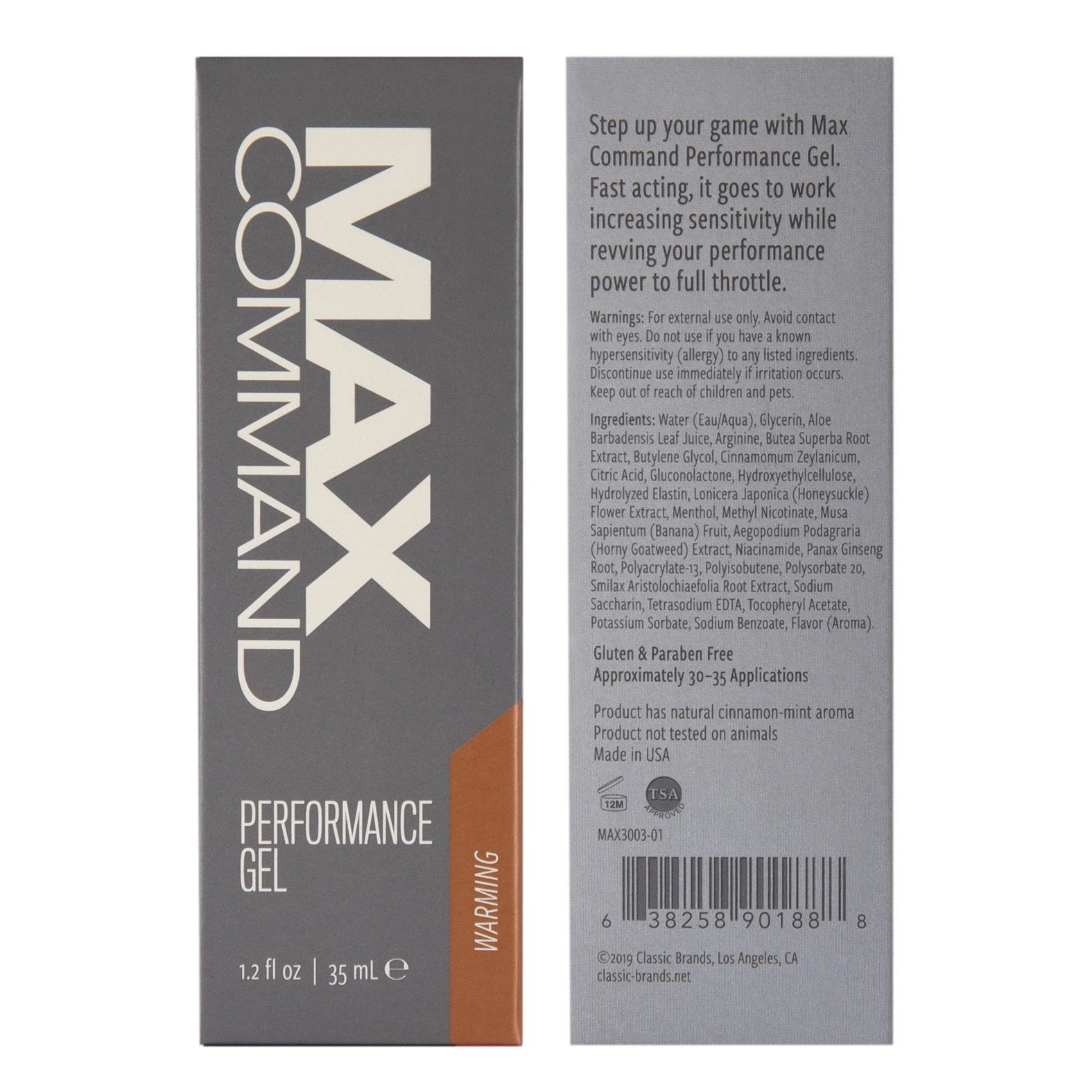 Max Command Performance Gel - 1.2 oz