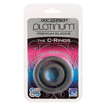 Platinum Silicone C Rings Set of 2