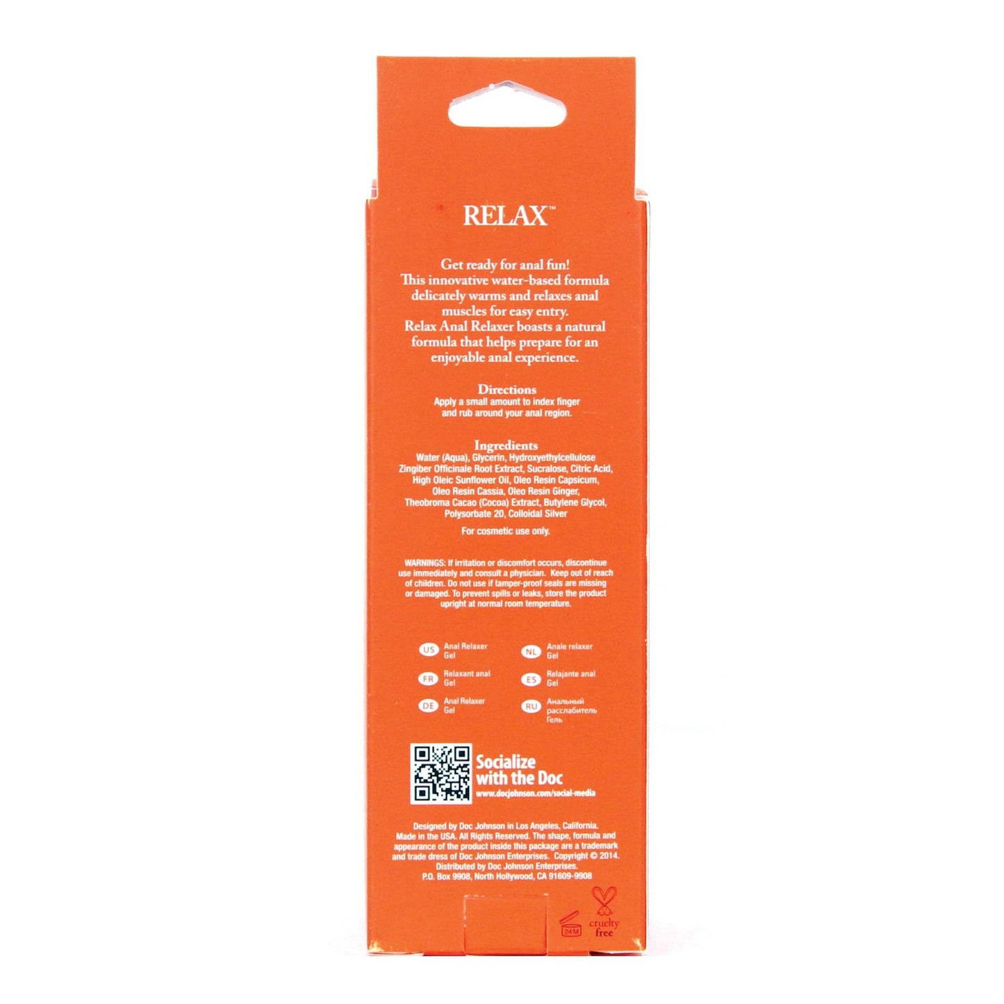 Relax Anal Relaxer - 2 oz Tube