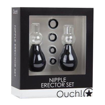 Shots Ouch Nipple Erector Set – Black