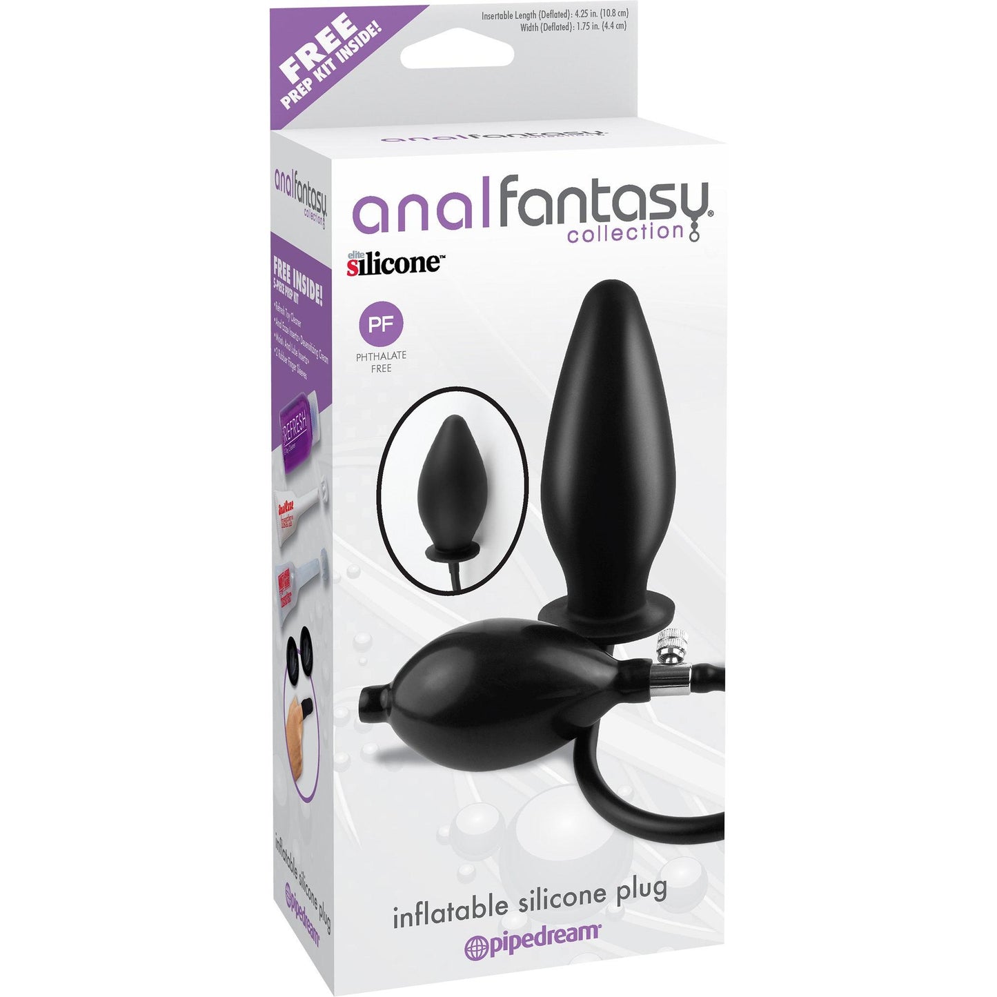 Anal Fantasy Inflatable Silicone Plug & FREE 5 Piece Kit