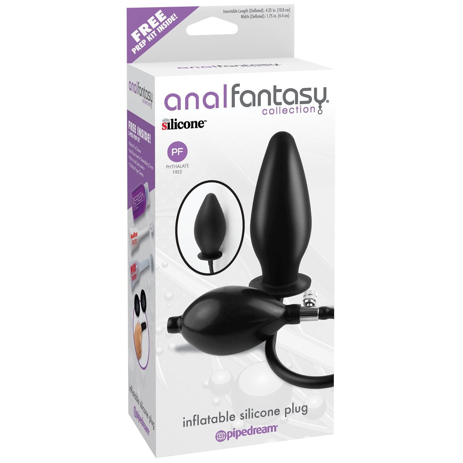 Shop Anal Fantasy Inflatable Silicone Plug & FREE 5 Piece Kit | Butt   Adam's Toy Box