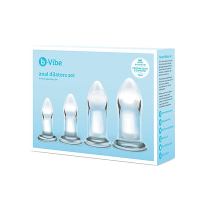 b-Vibe Glass Anal Dilator 4 pc Set Adam's Toy Box b-Vibe Glass Anal Dilator 4 pc Set Adam's Toy Box