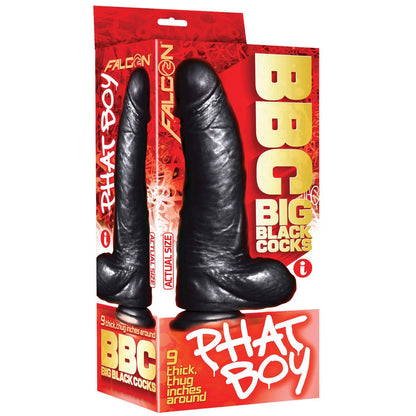 BBC Big Black Cock & Balls 10" Girthy w/Suction Cup