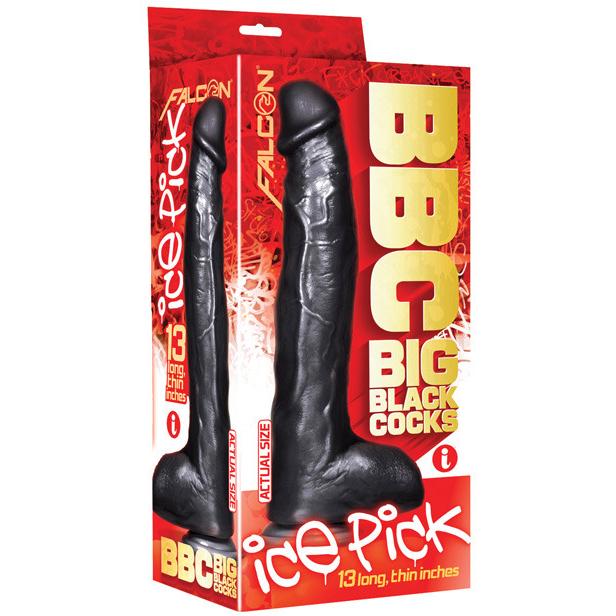 BBC Big Black Cock & Balls 12" Lengthy w/Suction Cup