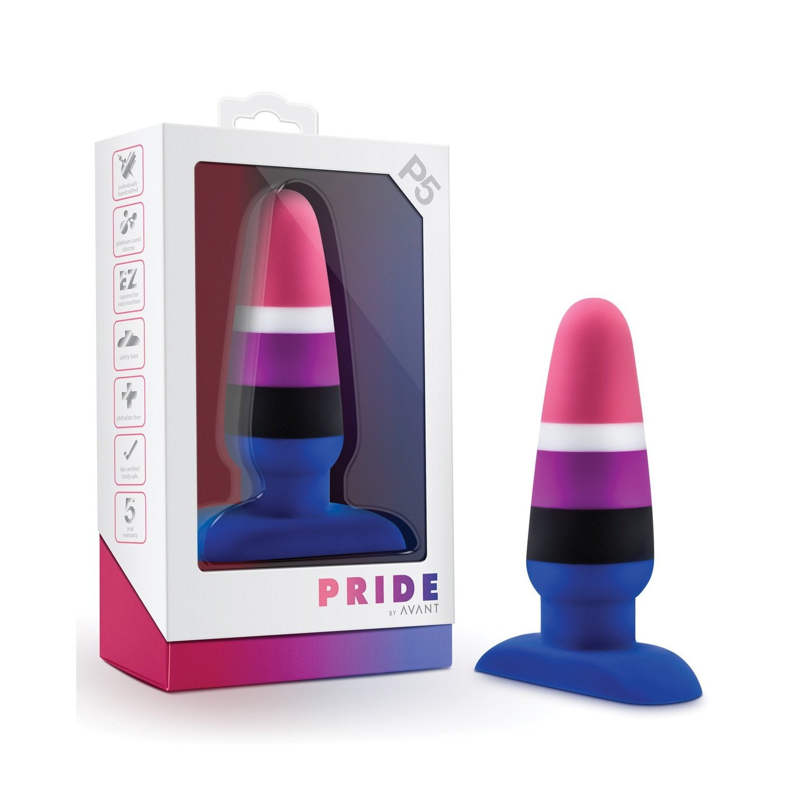 Blush Avant P5 Silicone Plug - Fluid Pride