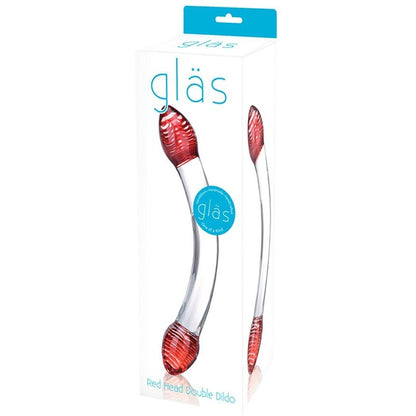 Glas Red Head Double Glass Dildo