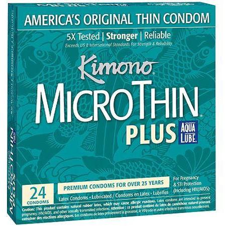 Kimono Micro Thin Aqua Lube Condom - Box of 12