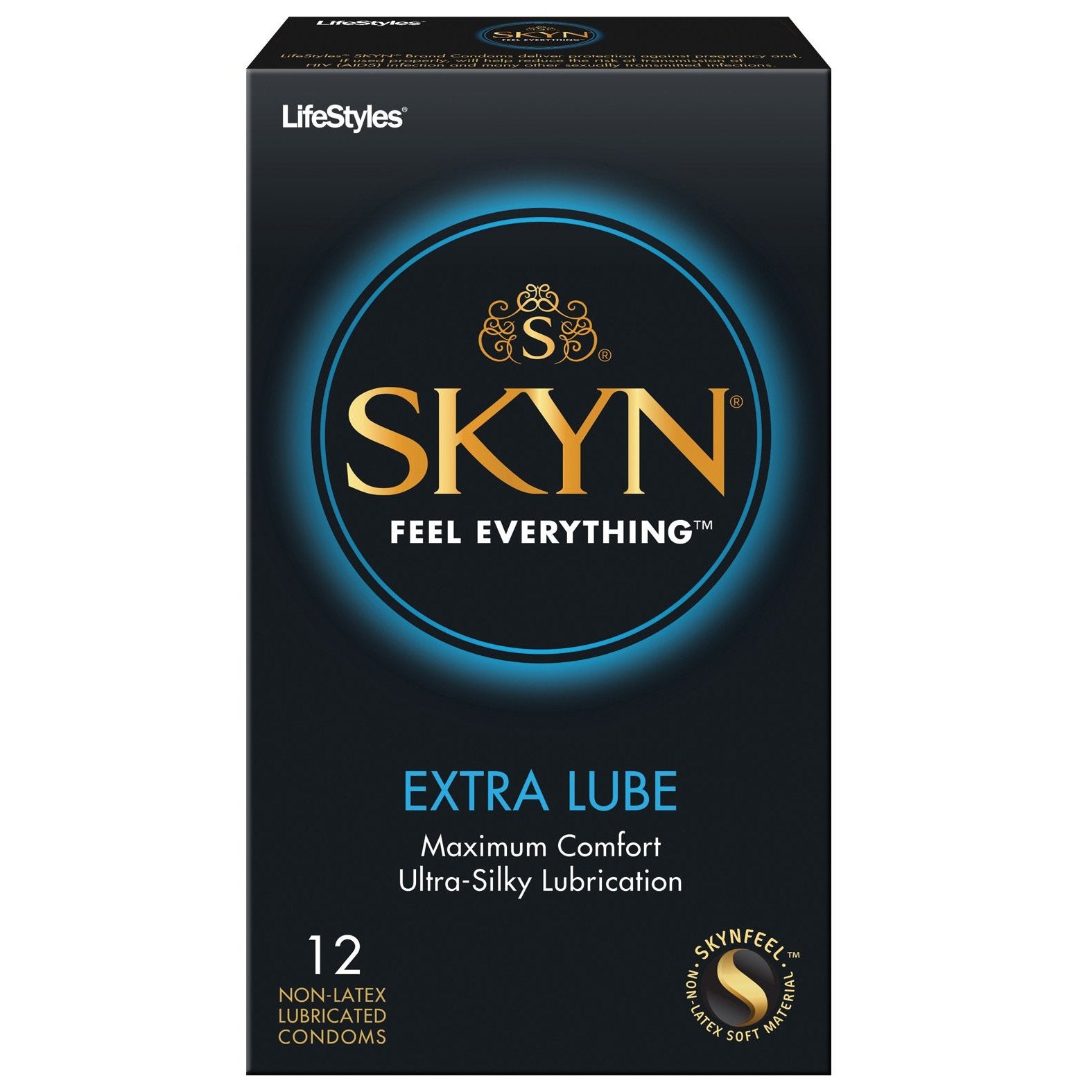 Shop Lifestyles SKYN Extra Lubricated Condoms - Box of 12 | Classic   Adam's Toy Box