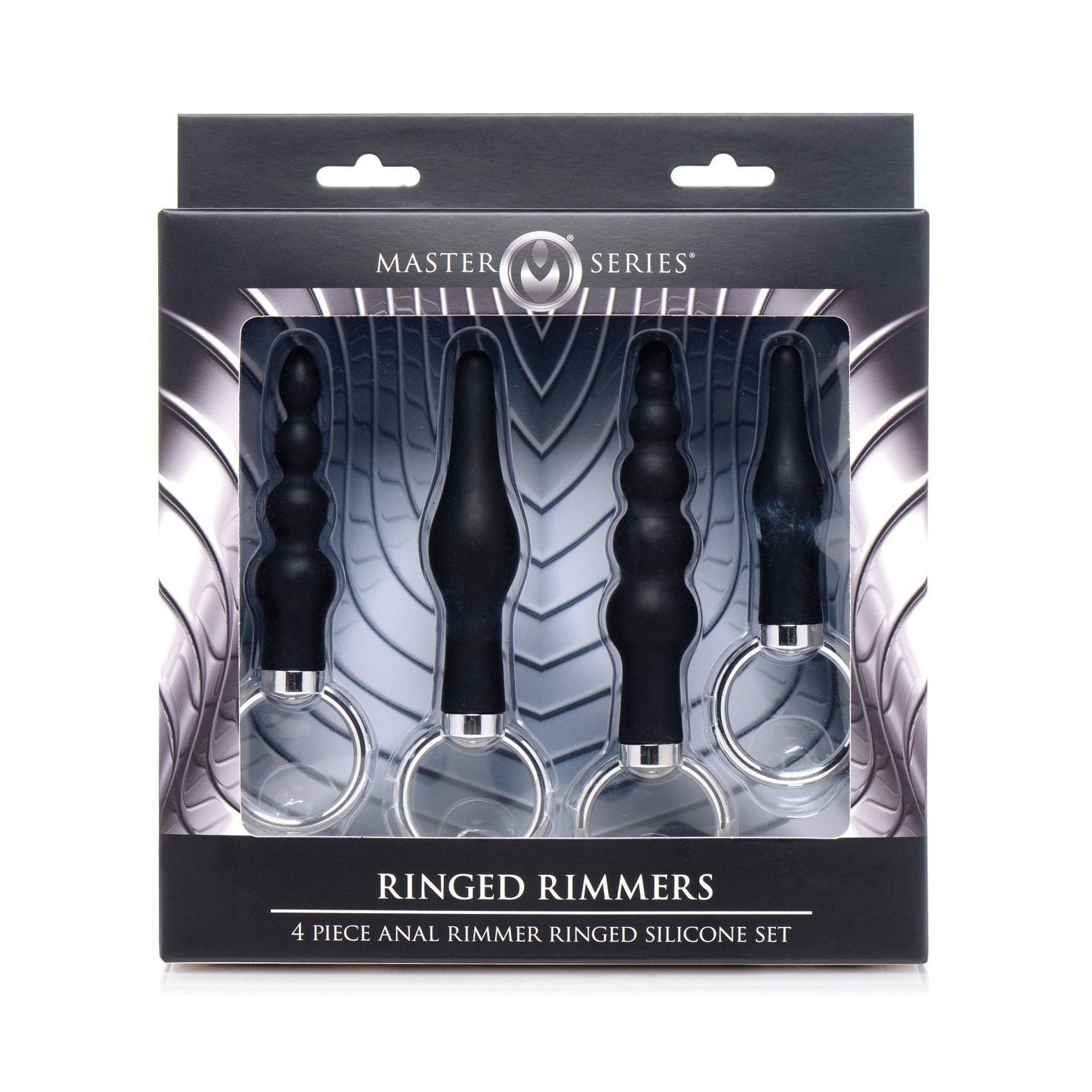 Master Series 4 Piece Anal Rimmer Ringed Silicone Kit