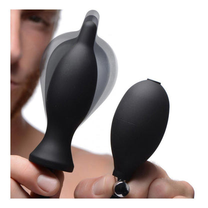 Master Series Dark Inflator Inflatable Silicone Anal Plug