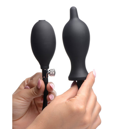 Master Series Dark Inflator Inflatable Silicone Anal Plug