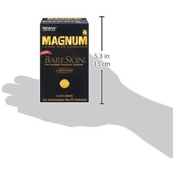 New Trojan Magnum Bareskin Condoms - Box of 10