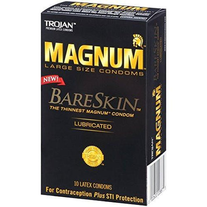 New Trojan Magnum Bareskin Condoms - Box of 10