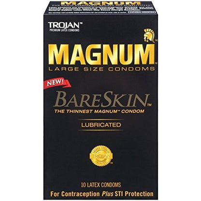 New Trojan Magnum Bareskin Condoms - Box of 10