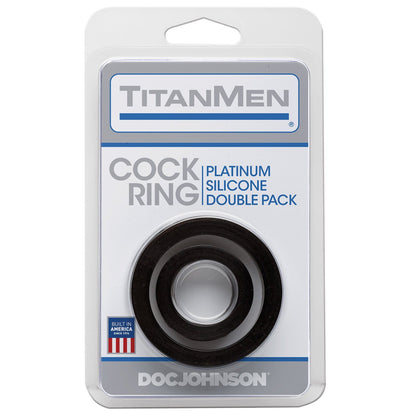 Titanmen Platinum Silicone Cock Ring - Pack of 2