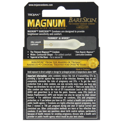 Trojan Magnum Bareskin Condoms - Pack Of 3