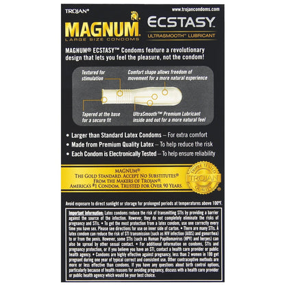 Trojan Magnum Ecstasy Condoms - Box Of 10