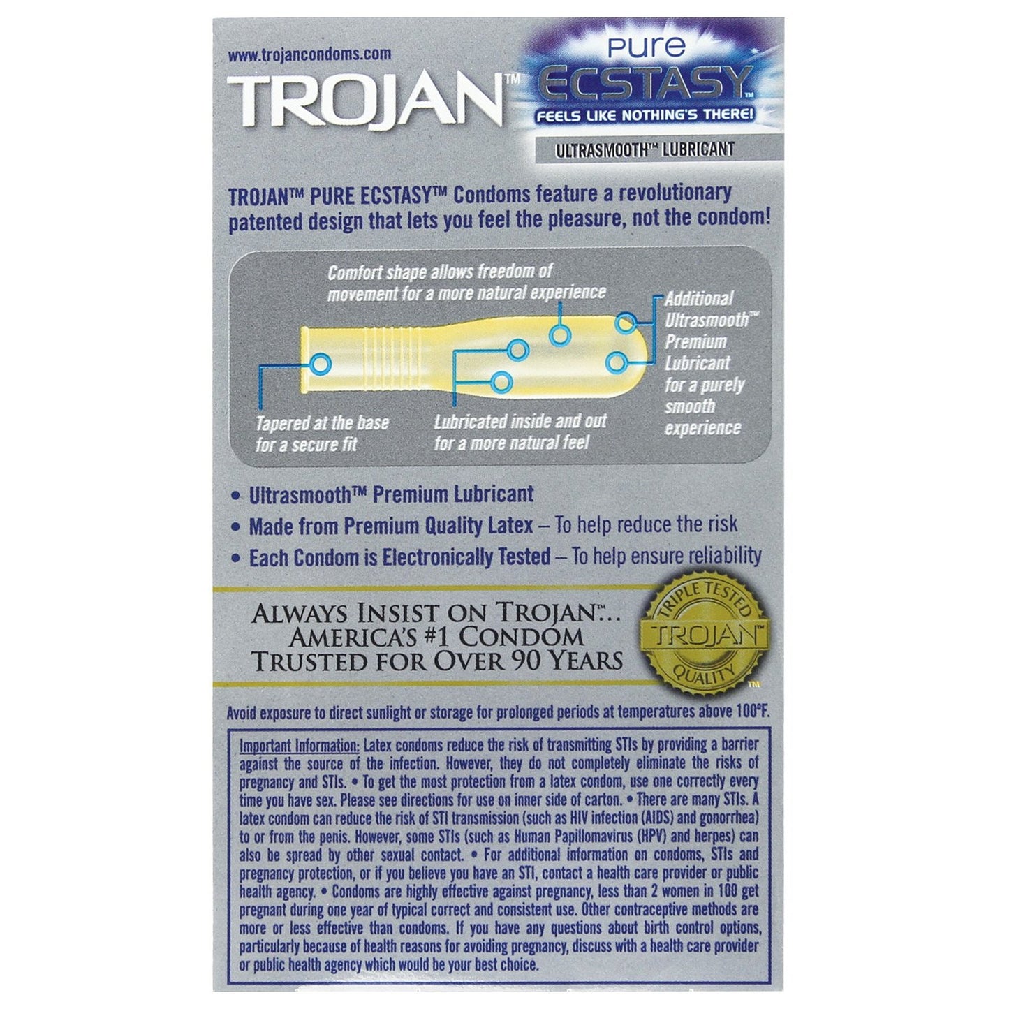 Trojan - Pure Ecstasy Condoms