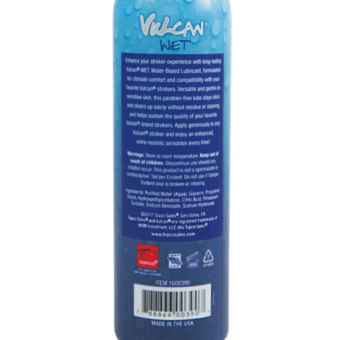 Vulcan Wet Water Based Stroker Lube